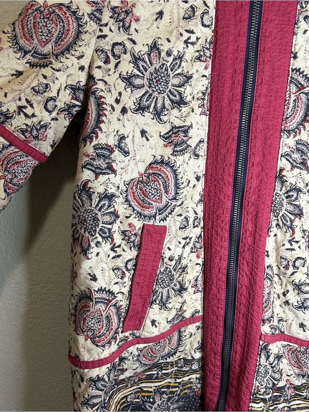 Free People Belario Reversible Quilted Jacket Cotton Small Boho - Picture 8 of 10